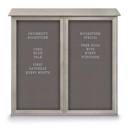 United Visual Products Indoor Enclosed Combo Board, 48"x36", Satin Frame/Black Porcelain & Surf UVCB4836-BLKPORC-SURF